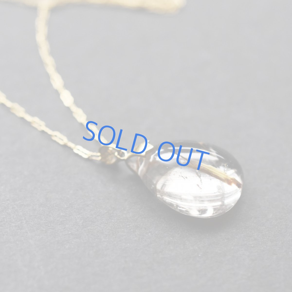 画像5: 【1点もの・A】タイチン ゴールドルチル スムースペンダント 14kgfネックレス50cm  (5)