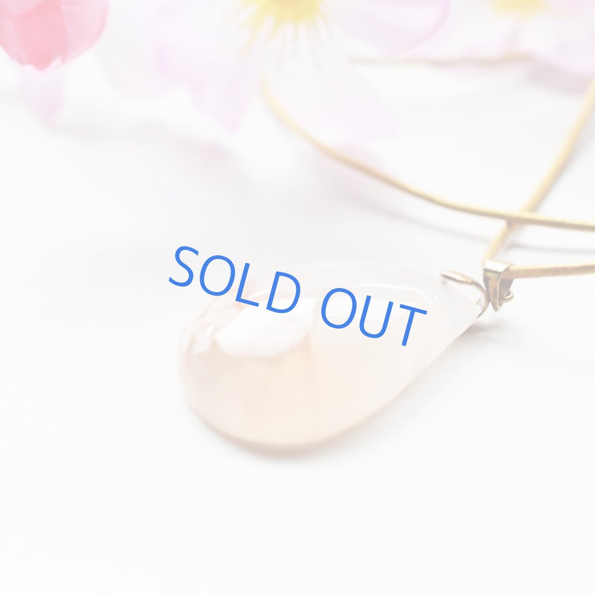 画像3: 【1点もの・A】超大粒 桜瑪瑙 (チェリーブロッサムアゲート) 革コードネックレス約80cm (3)