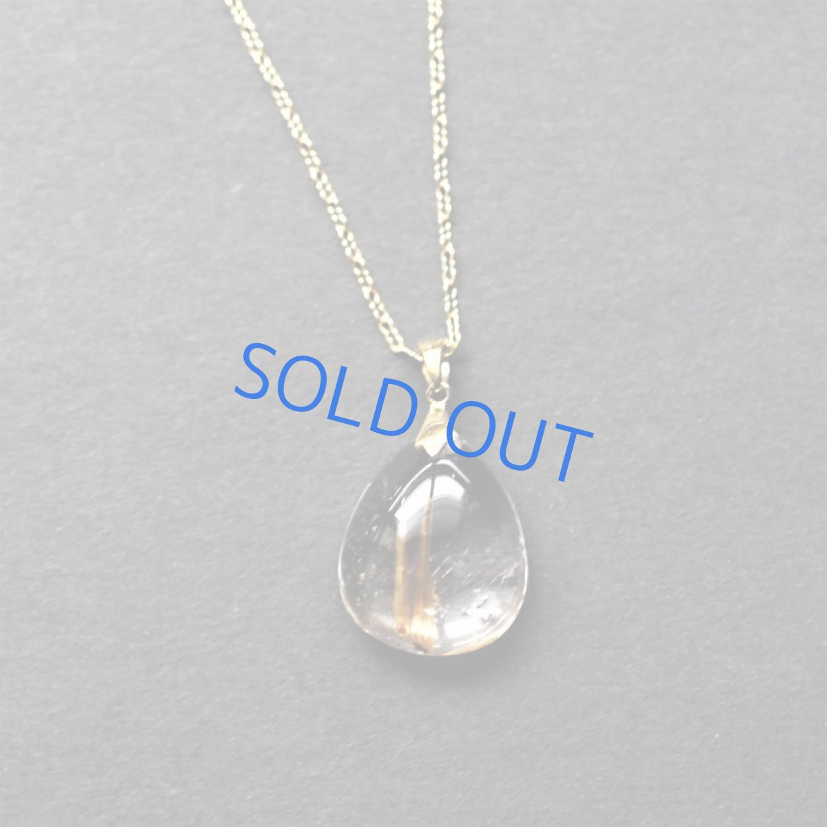 画像3: 【1点もの・A】タイチン ゴールドルチル スムースペンダント 14kgfネックレス50cm  (3)