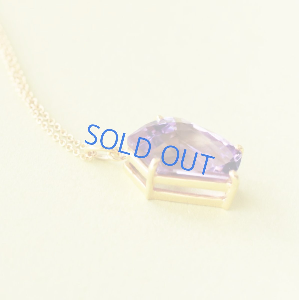 画像3: 【1点もの・F】宝石用ルース 大粒 アメジスト フリーフォームジェムカット 14kgfネックレス50cm  (3)