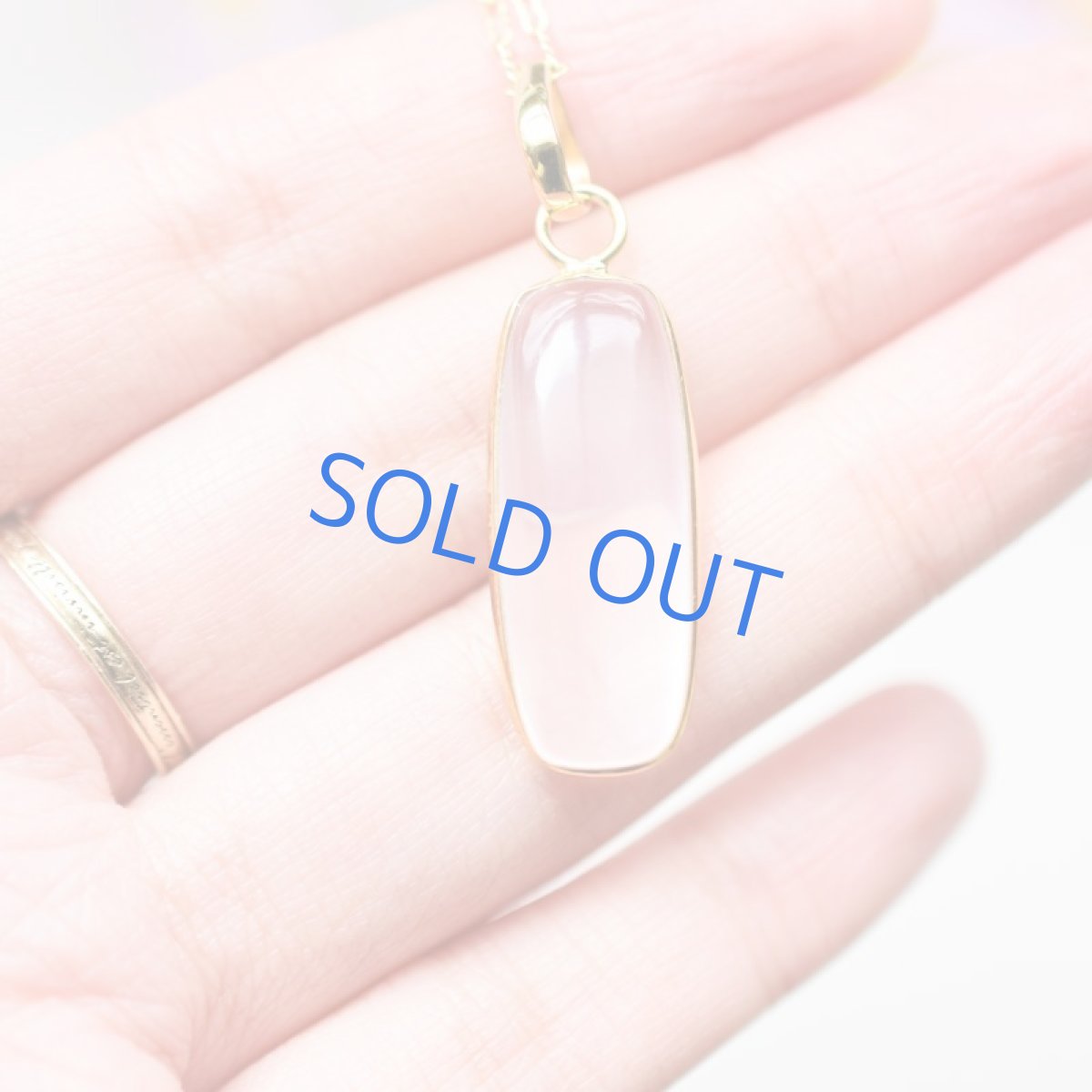 画像5: 【1点もの・細長レクタングルA】AAA スターローズクォーツ フレームペンダント 14kgfネックレス50cm  (5)