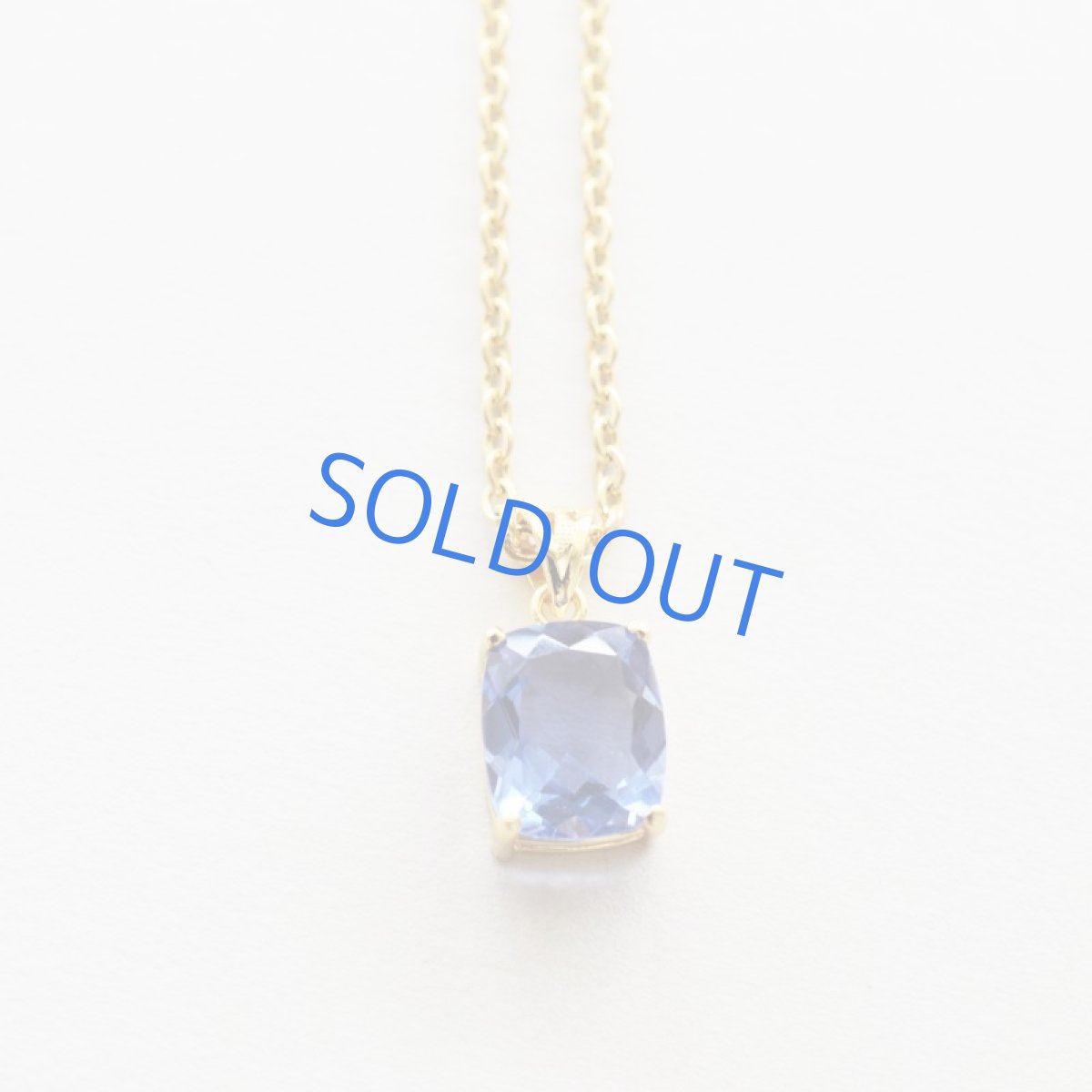 画像7: お取り置き中【1点もの・レクタングルA】超希少 宝石質 カラーチェンジブルーフローライト サージカルゴールドネックレス50cm  (7)