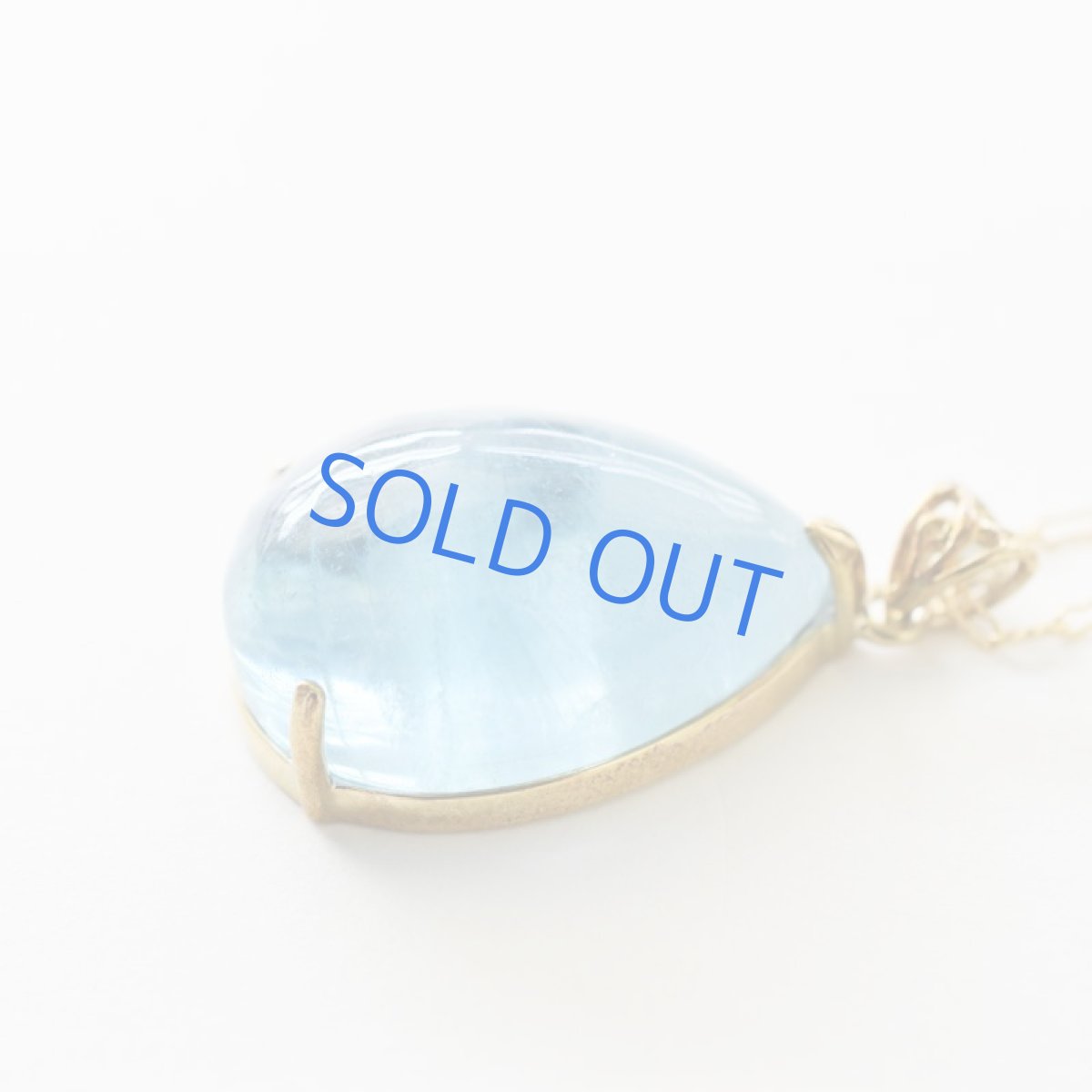 画像3: 【1点もの・ぽってりペアA】超大粒 ダークブルーカラー アクアマリン ペンダント 14kgfネックレス50cm  (3)