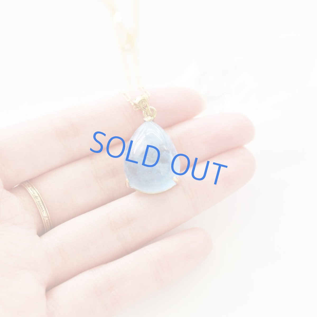 画像4: 【1点もの・ペアC】超大粒 ダークブルーカラー アクアマリン ペンダント 14kgfネックレス50cm  (4)