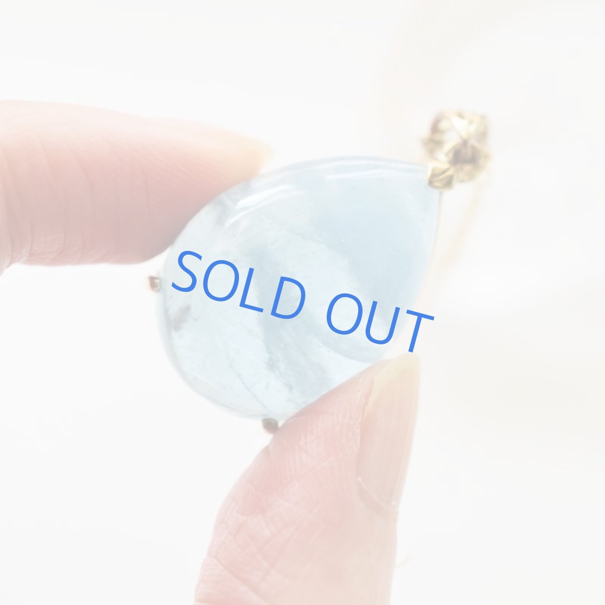 画像5: 【1点もの・ぽってりペアA】超大粒 ダークブルーカラー アクアマリン ペンダント 14kgfネックレス50cm  (5)