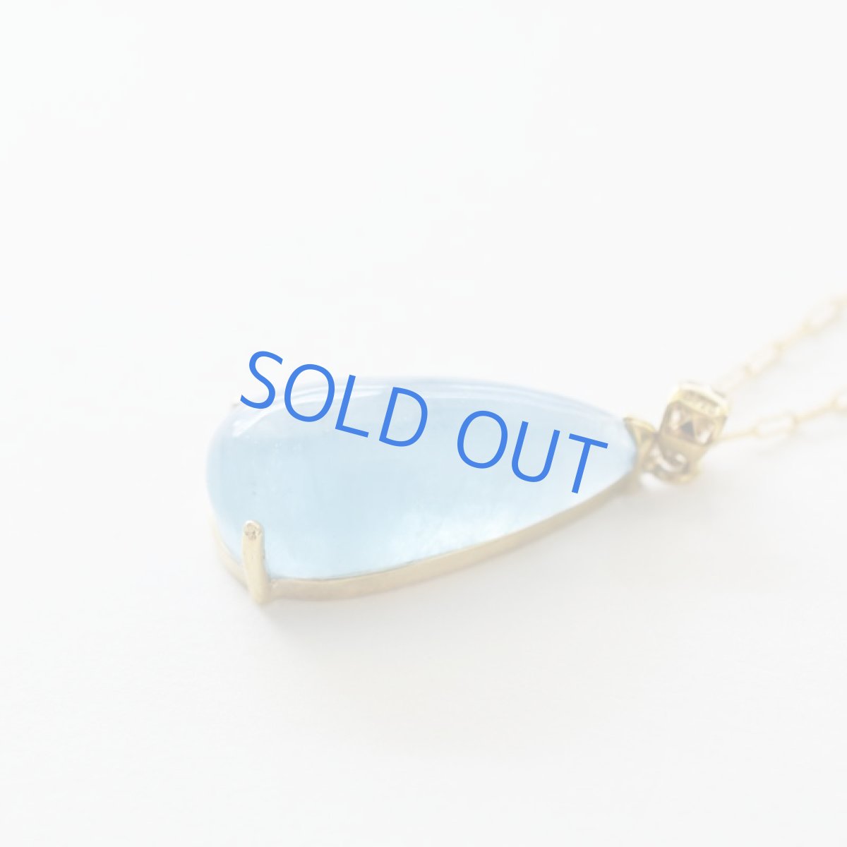 画像2: 【1点もの・細長ペアB】超大粒 ダークブルーカラー アクアマリン ペンダント 14kgfネックレス50cm  (2)