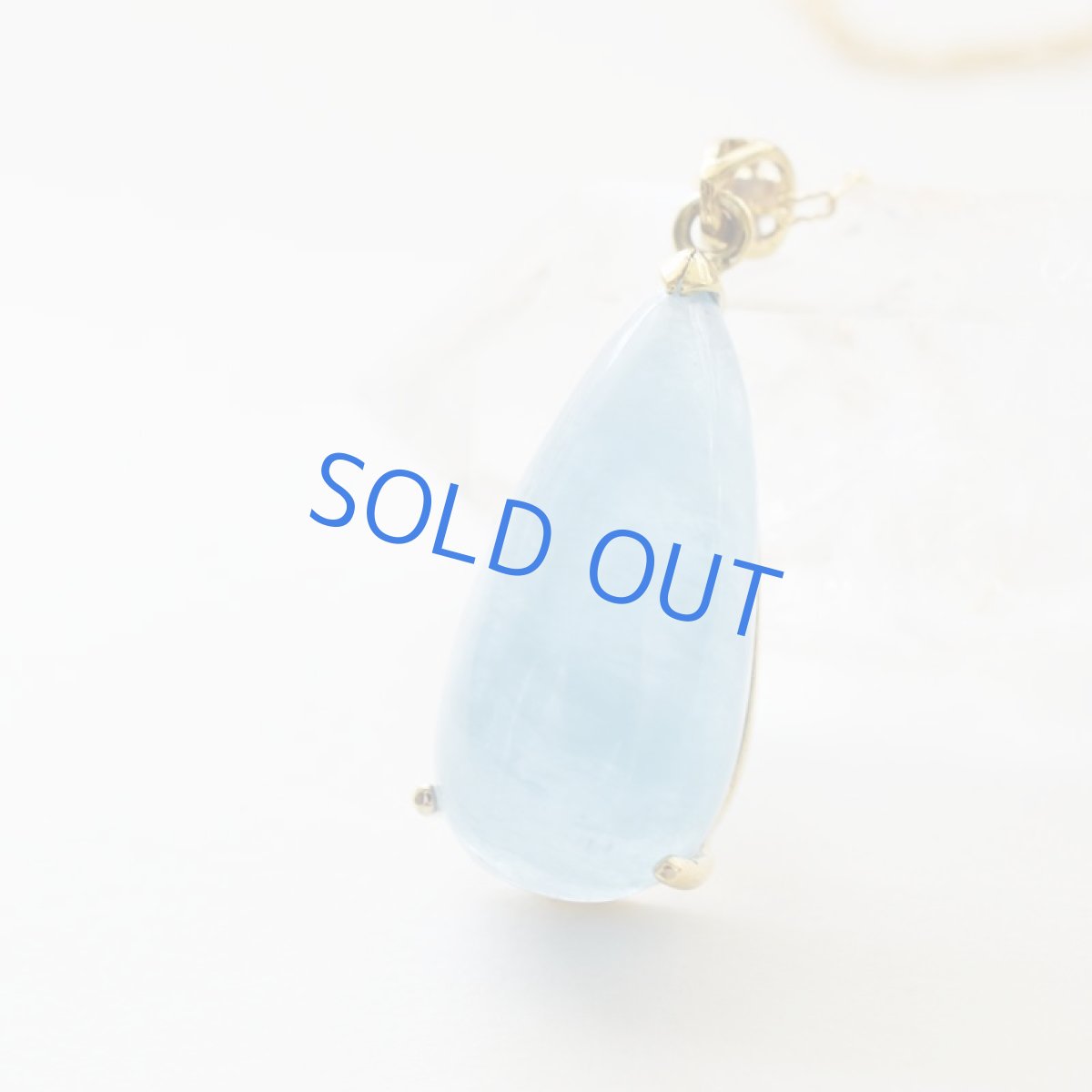 画像4: 【1点もの・細長ペアB】超大粒 ダークブルーカラー アクアマリン ペンダント 14kgfネックレス50cm  (4)