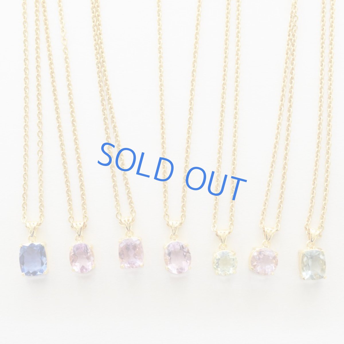 画像10: お取り置き中【1点もの・レクタングルA】超希少 宝石質 カラーチェンジブルーフローライト サージカルゴールドネックレス50cm  (10)