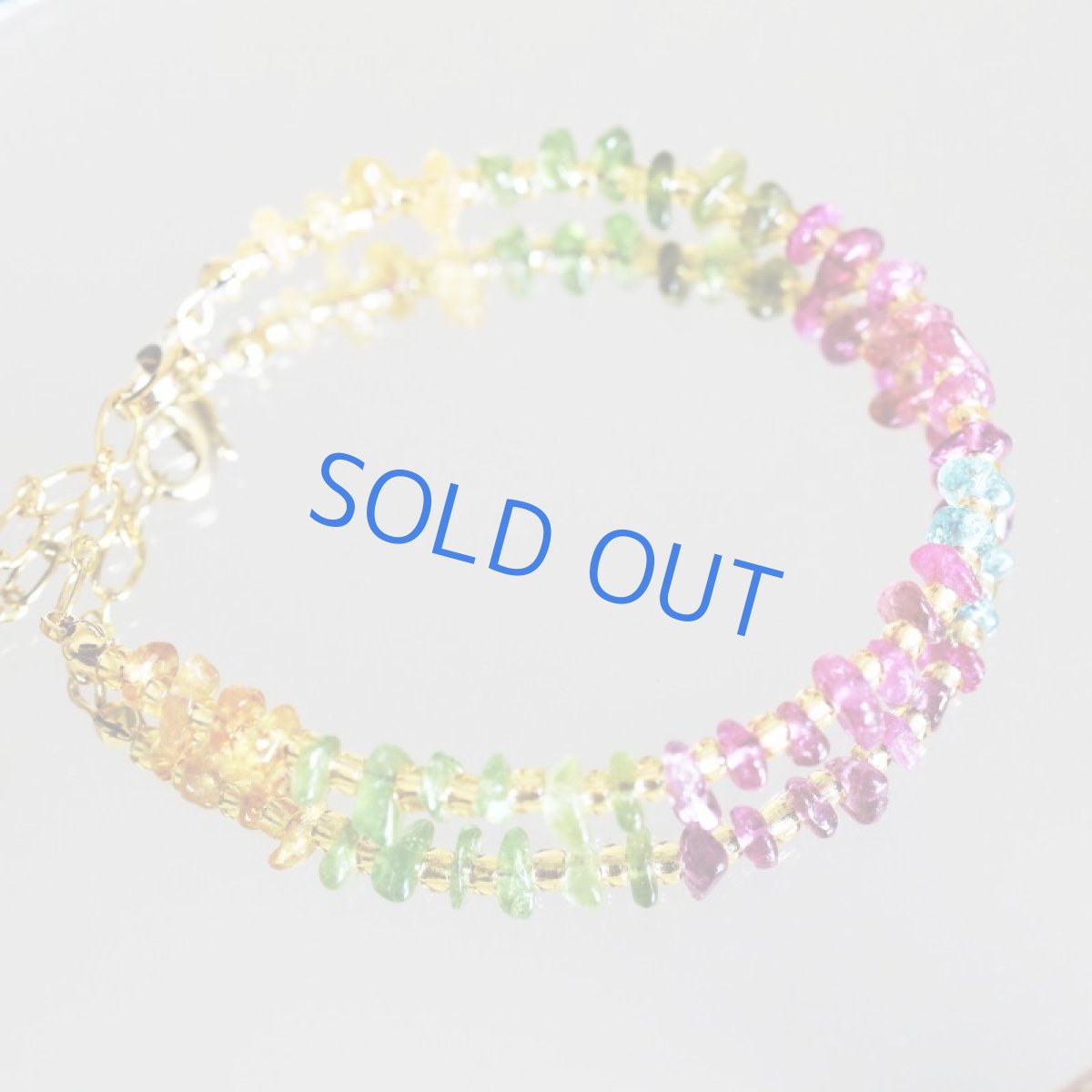 画像3: 【残り1】マルチカラートルマリン 天然石ブレスレット  (3)