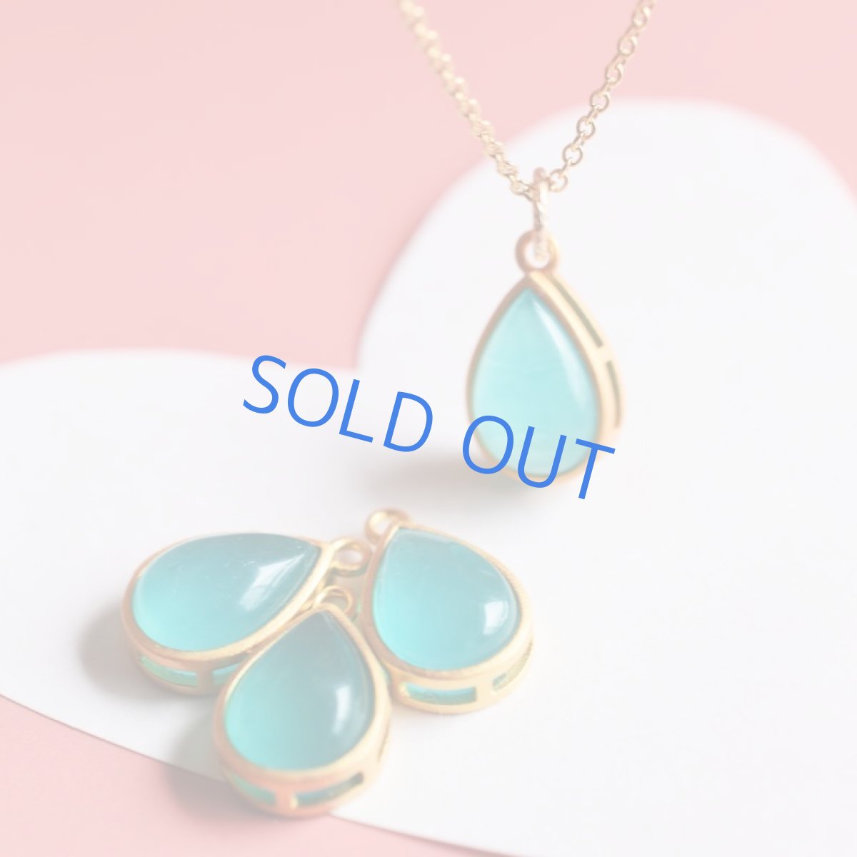 画像5: ネオンブルーアマゾナイト ティア フレーム 14KGF40cmネックレス (5)