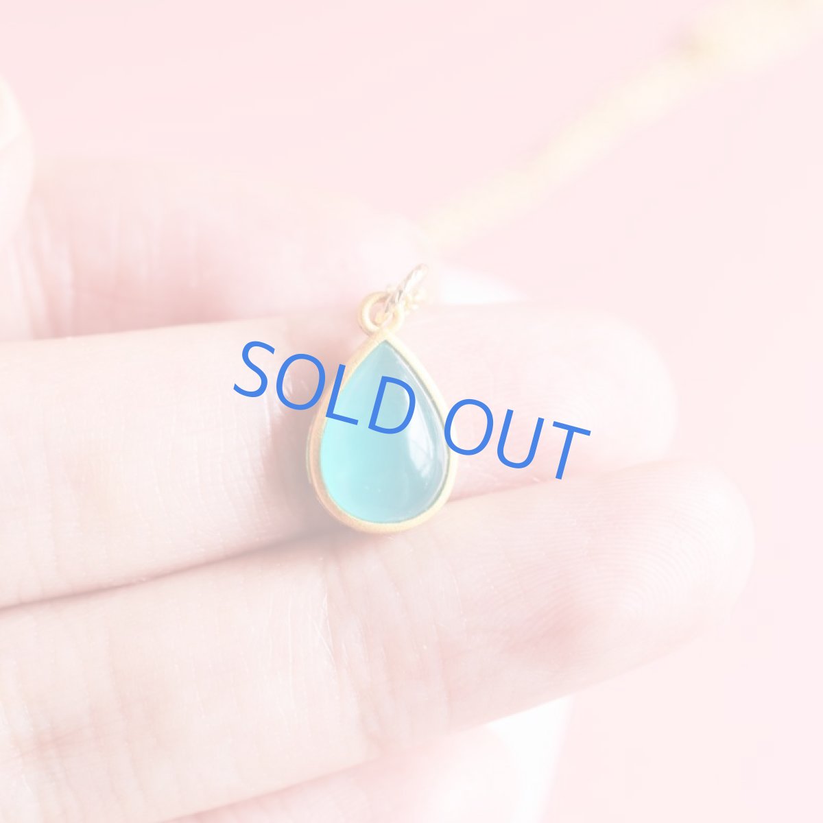 画像8: ネオンブルーアマゾナイト ティア フレーム 14KGF40cmネックレス (8)