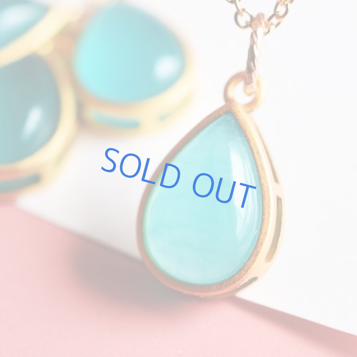 画像3: ネオンブルーアマゾナイト ティア フレーム 14KGF40cmネックレス (3)