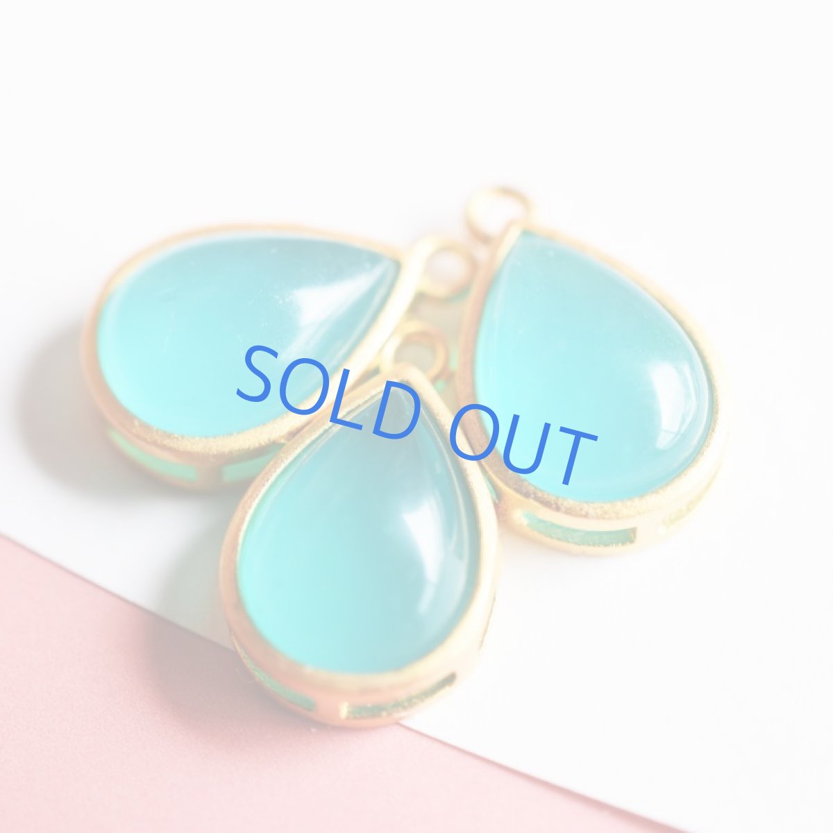 画像2: ネオンブルーアマゾナイト ティア フレーム 14KGF40cmネックレス (2)