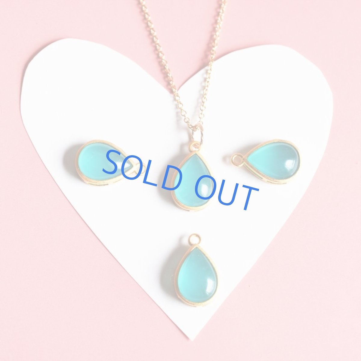 画像4: ネオンブルーアマゾナイト ティア フレーム 14KGF40cmネックレス (4)