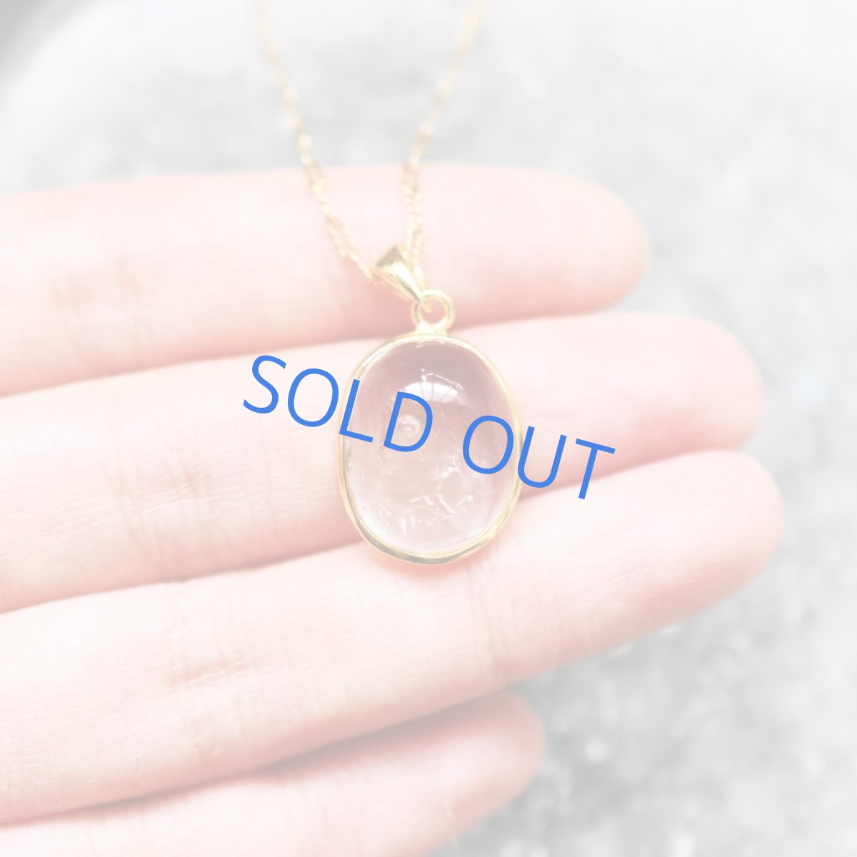 画像5:  【1点もの・A】希少石!水入り水晶(クリスタル) ペンダントネックレス 14KGFネックレス50cm (5)