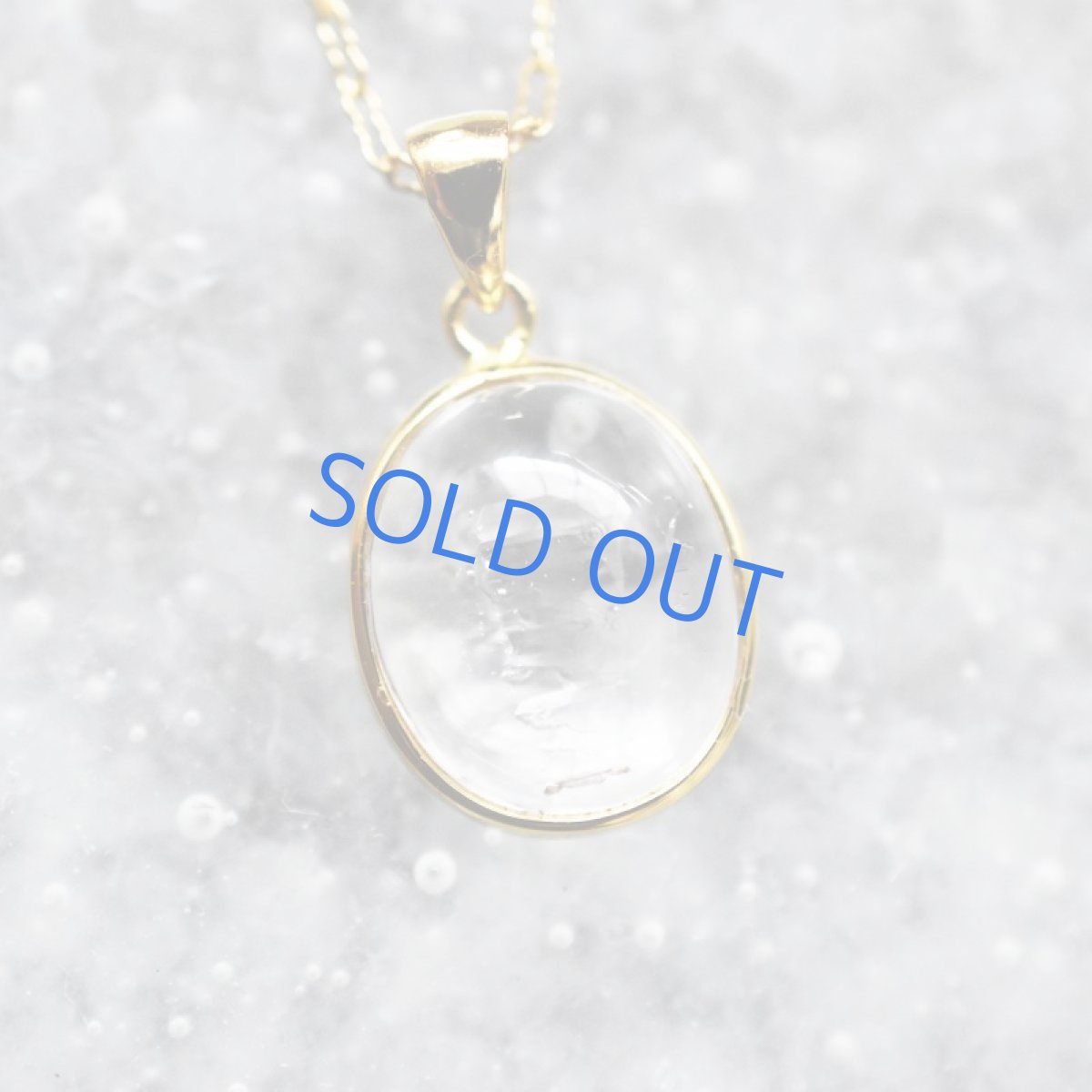 画像4:  【1点もの・B】希少石!水入り水晶(クリスタル) ペンダントネックレス 14KGFネックレス50cm (4)