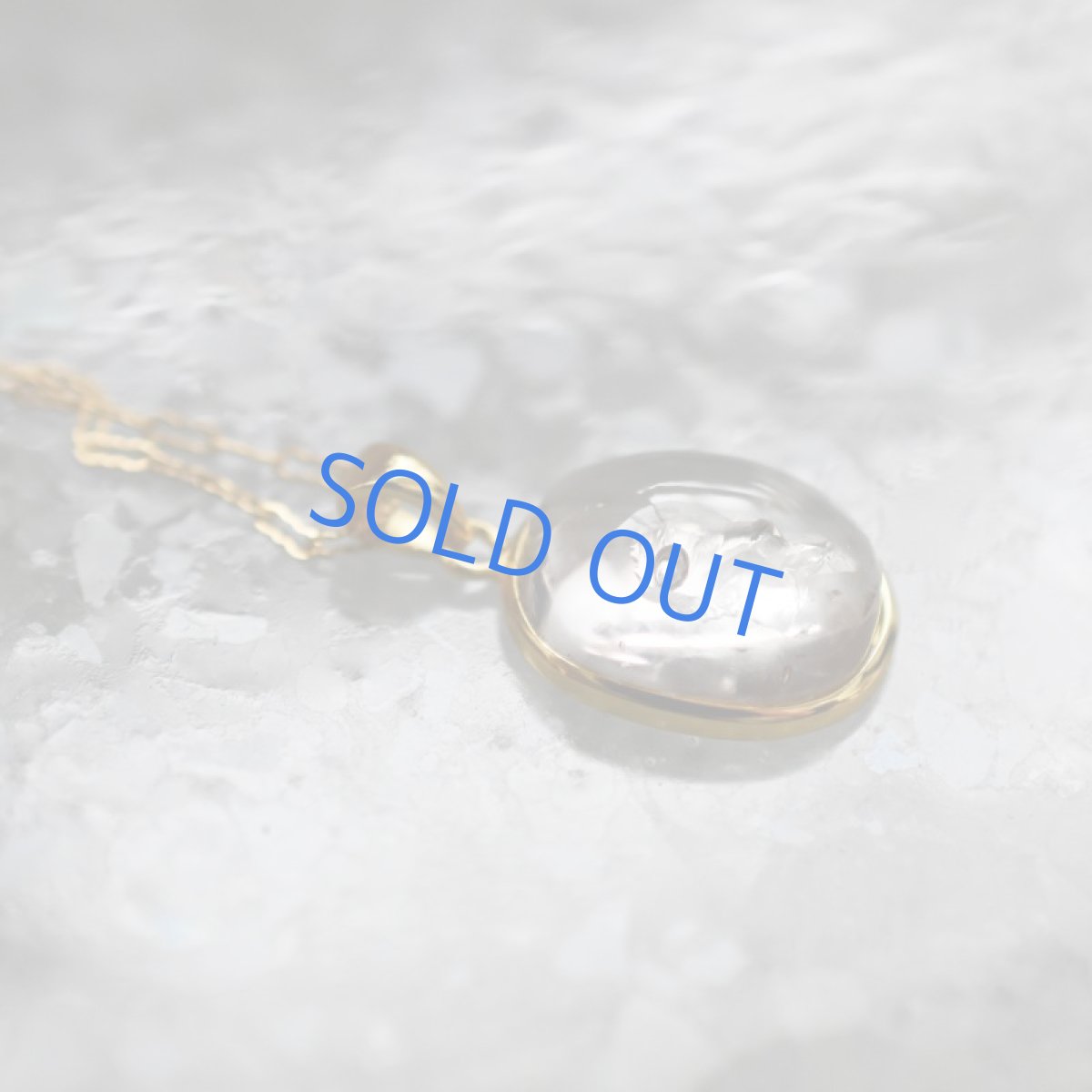 画像3:  【1点もの・A】希少石!水入り水晶(クリスタル) ペンダントネックレス 14KGFネックレス50cm (3)