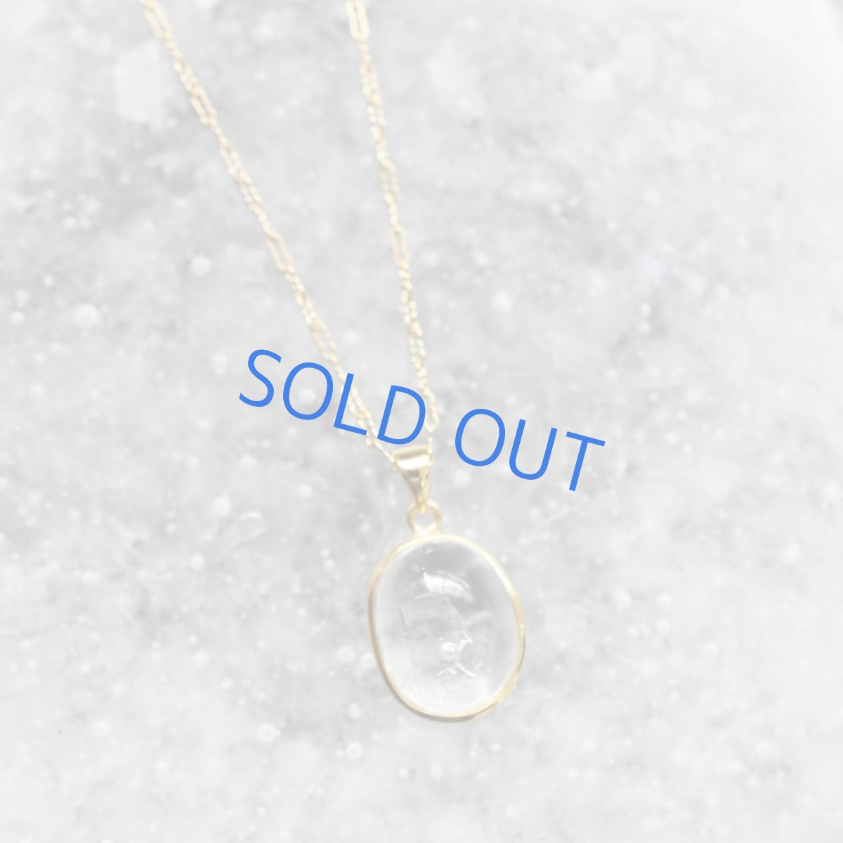 画像4:  【1点もの・A】希少石!水入り水晶(クリスタル) ペンダントネックレス 14KGFネックレス50cm (4)