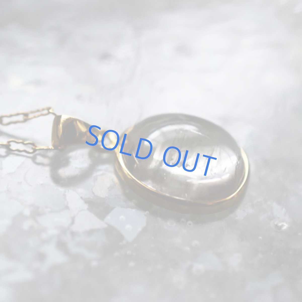 画像3:  【1点もの・B】希少石!水入り水晶(クリスタル) ペンダントネックレス 14KGFネックレス50cm (3)