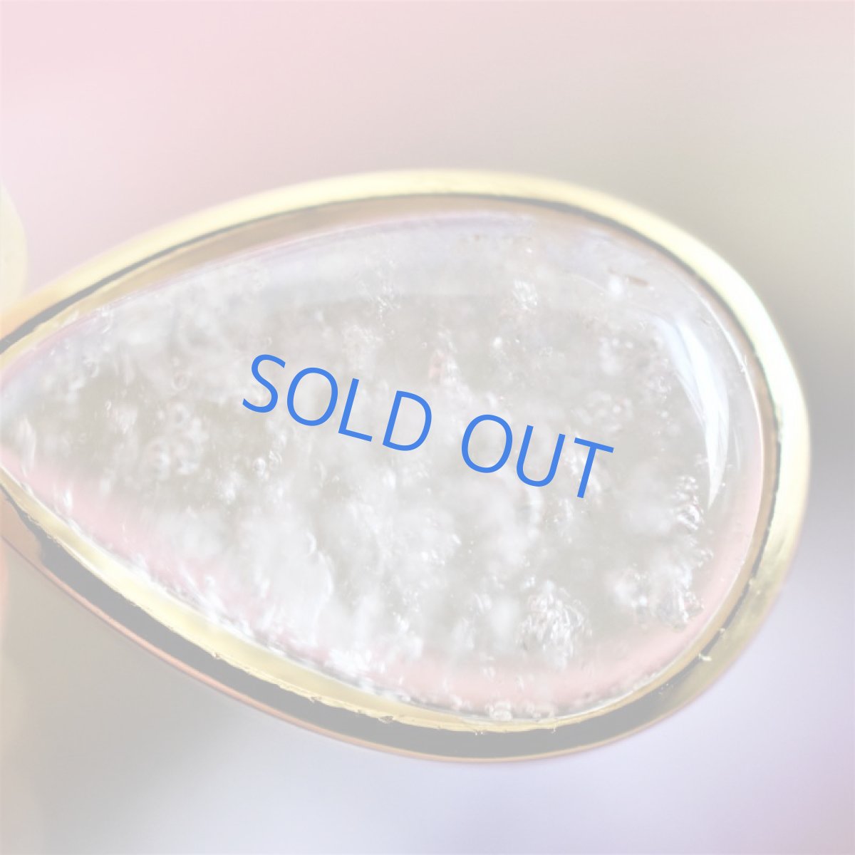 画像3:  【1点もの・ティアE】希少! リビアンデザートグラス ペンダントネックレス 14KGFネックレス50cm (3)