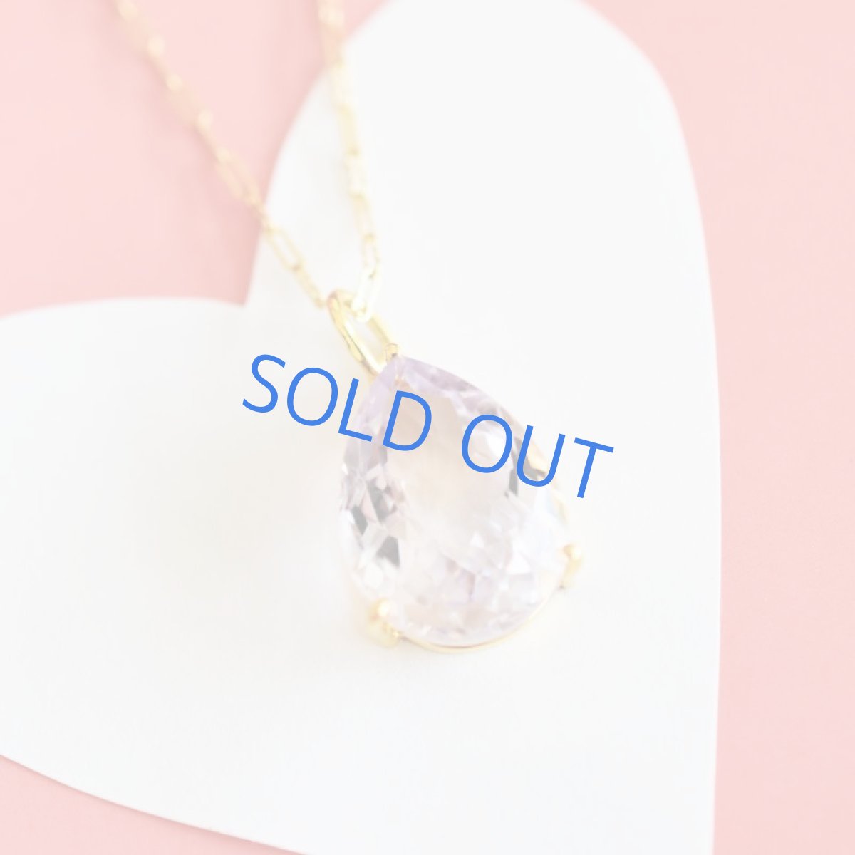 画像4:  【1点もの・ティアC】超大粒 宝石用ルース ピンクアメジスト サージカルステンレス50cmネックレス (4)