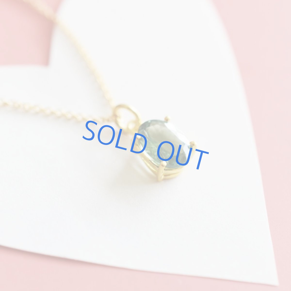 画像6:  【1点もの・オーバルC】宝石用ルース パライバグリーントルマリン 14KGFネックレス40cm (6)