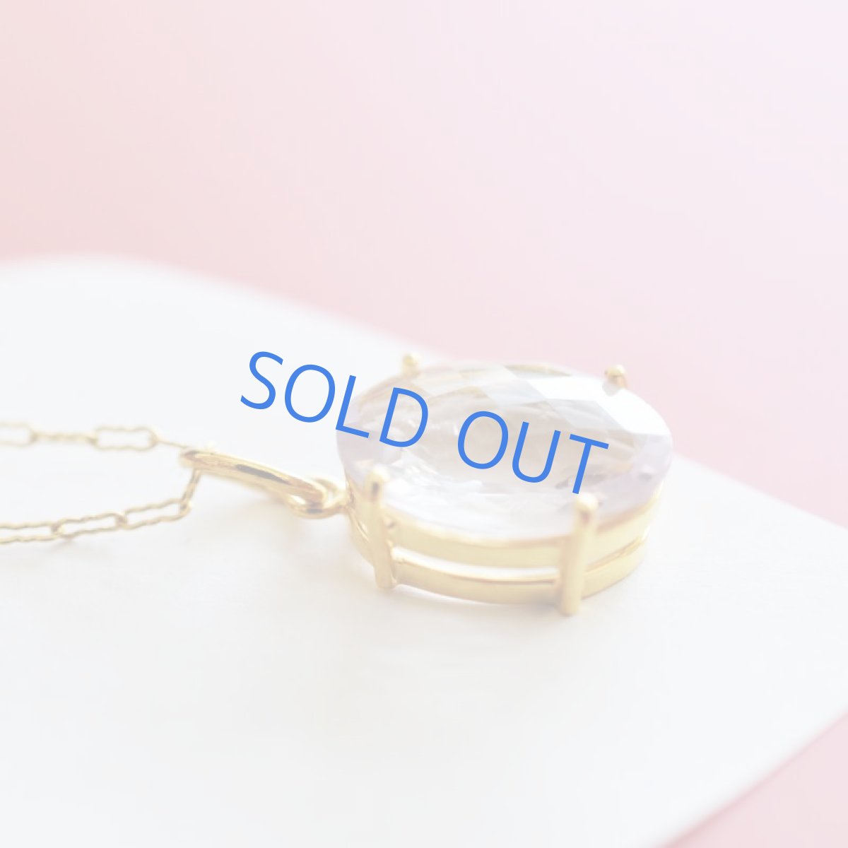 画像3:  【1点もの・オーバルD】超大粒　宝石用ルース　ピンクアメジスト　サージカルステンレス50cmネックレス (3)