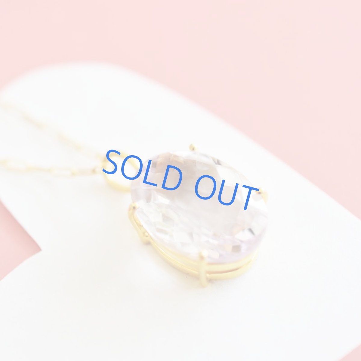 画像6:  【1点もの・オーバルA】超大粒 宝石用ルース ピンクアメジスト サージカルステンレス50cmネックレス (6)