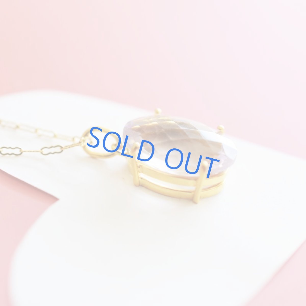 画像3:  【1点もの・オーバルA】超大粒 宝石用ルース ピンクアメジスト サージカルステンレス50cmネックレス (3)