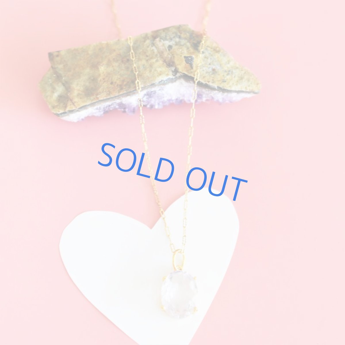 画像5:  【1点もの・オーバルD】超大粒　宝石用ルース　ピンクアメジスト　サージカルステンレス50cmネックレス (5)