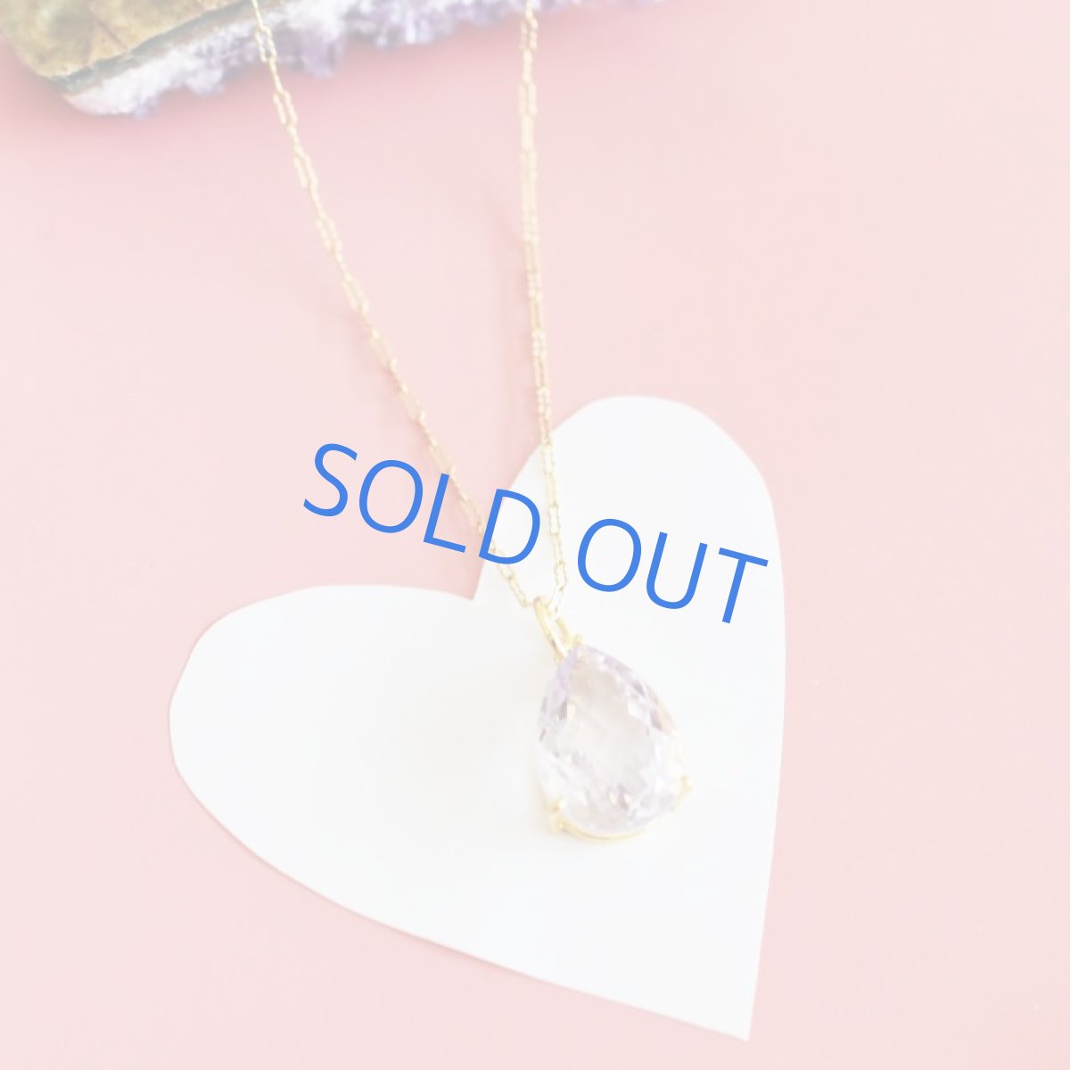 画像5:  【1点もの・ティアC】超大粒 宝石用ルース ピンクアメジスト サージカルステンレス50cmネックレス (5)