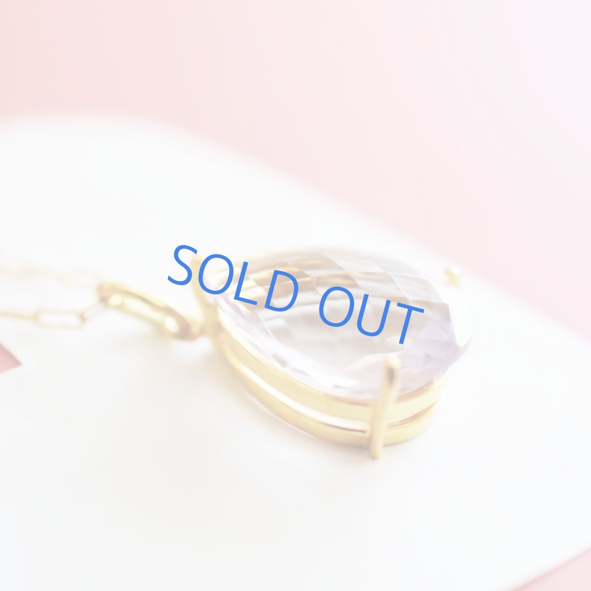 画像3:  【1点もの・ティアC】超大粒 宝石用ルース ピンクアメジスト サージカルステンレス50cmネックレス (3)