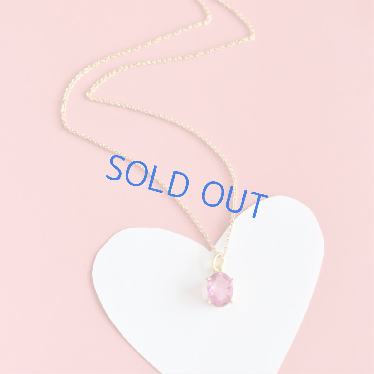 画像5:  【1点もの・オーバルB】宝石用ルース ピンクトルマリン 14KGFネックレス40cm (5)