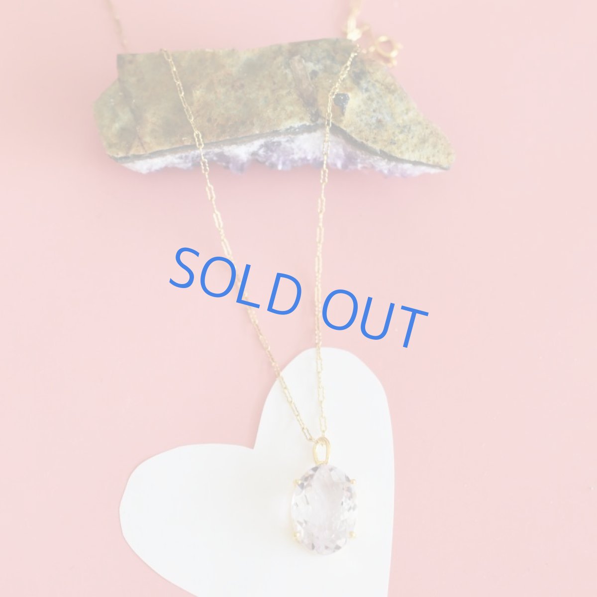 画像5:  【1点もの・オーバルA】超大粒 宝石用ルース ピンクアメジスト サージカルステンレス50cmネックレス (5)