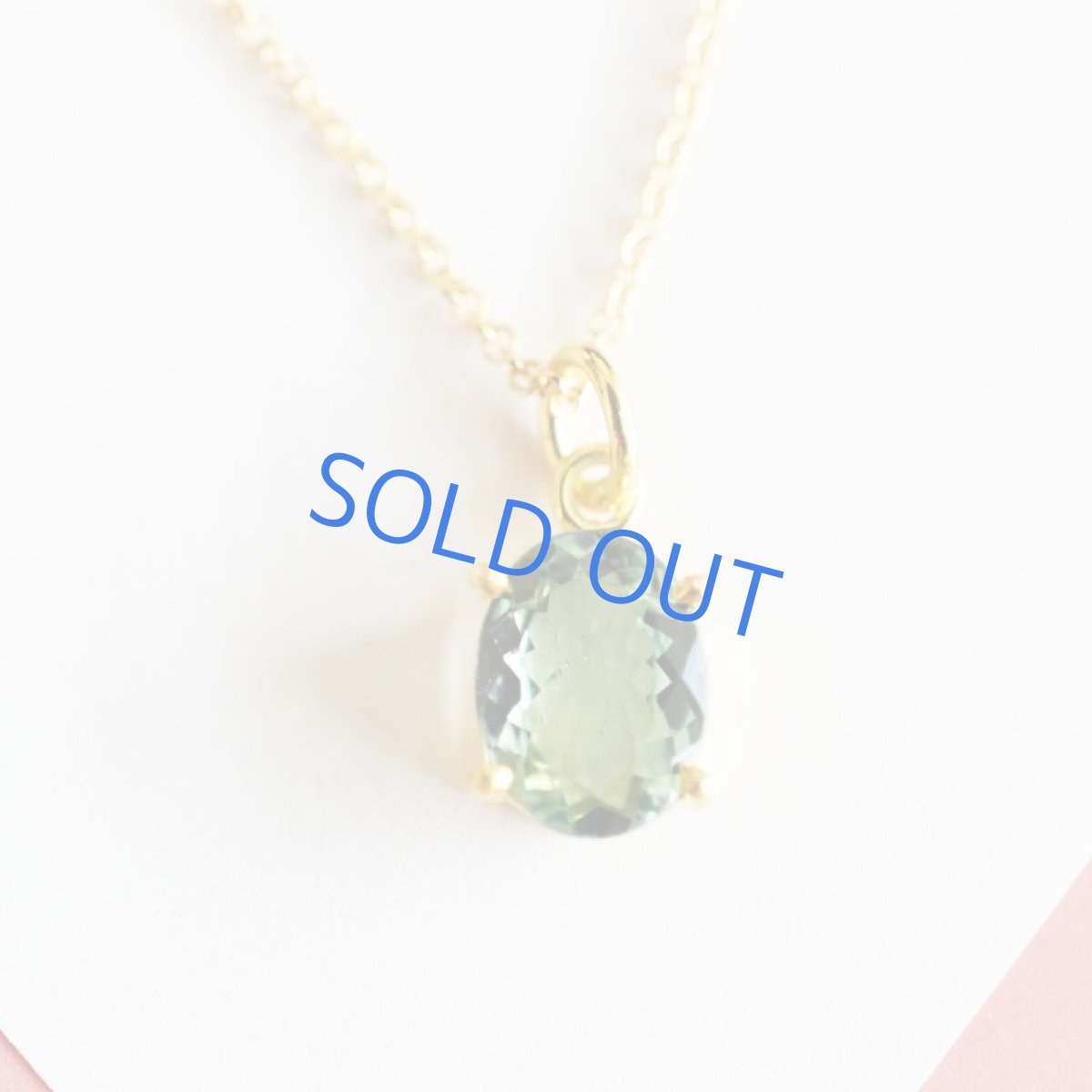 画像2:  【1点もの・オーバルC】宝石用ルース パライバグリーントルマリン 14KGFネックレス40cm (2)