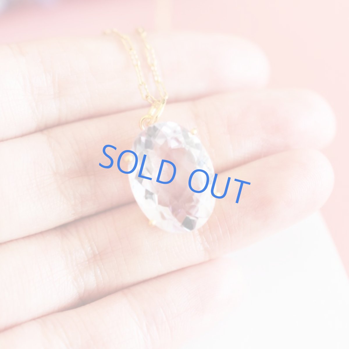 画像4:  【1点もの・オーバルA】超大粒 宝石用ルース ピンクアメジスト サージカルステンレス50cmネックレス (4)