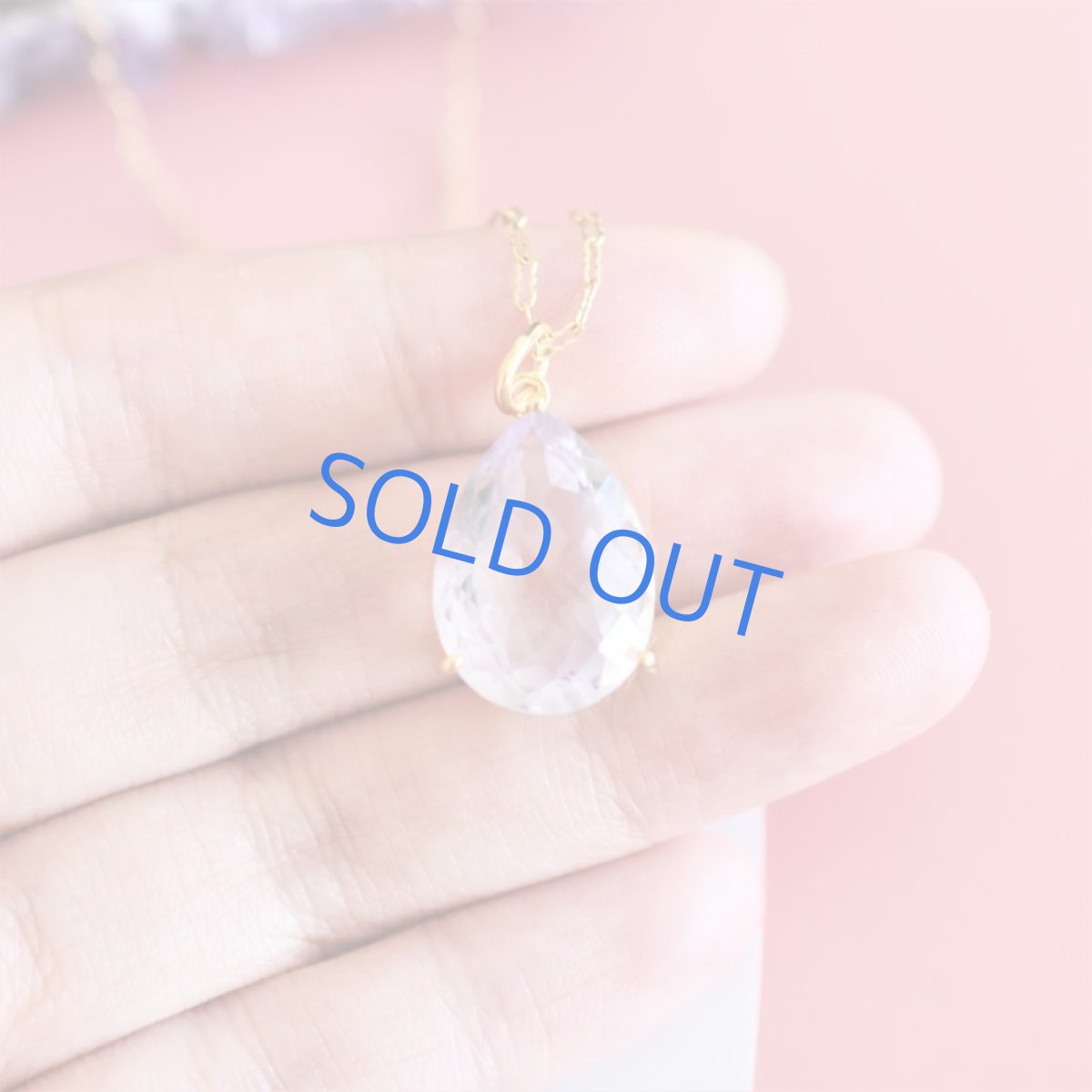 画像7:  【1点もの・ティアC】超大粒 宝石用ルース ピンクアメジスト サージカルステンレス50cmネックレス (7)