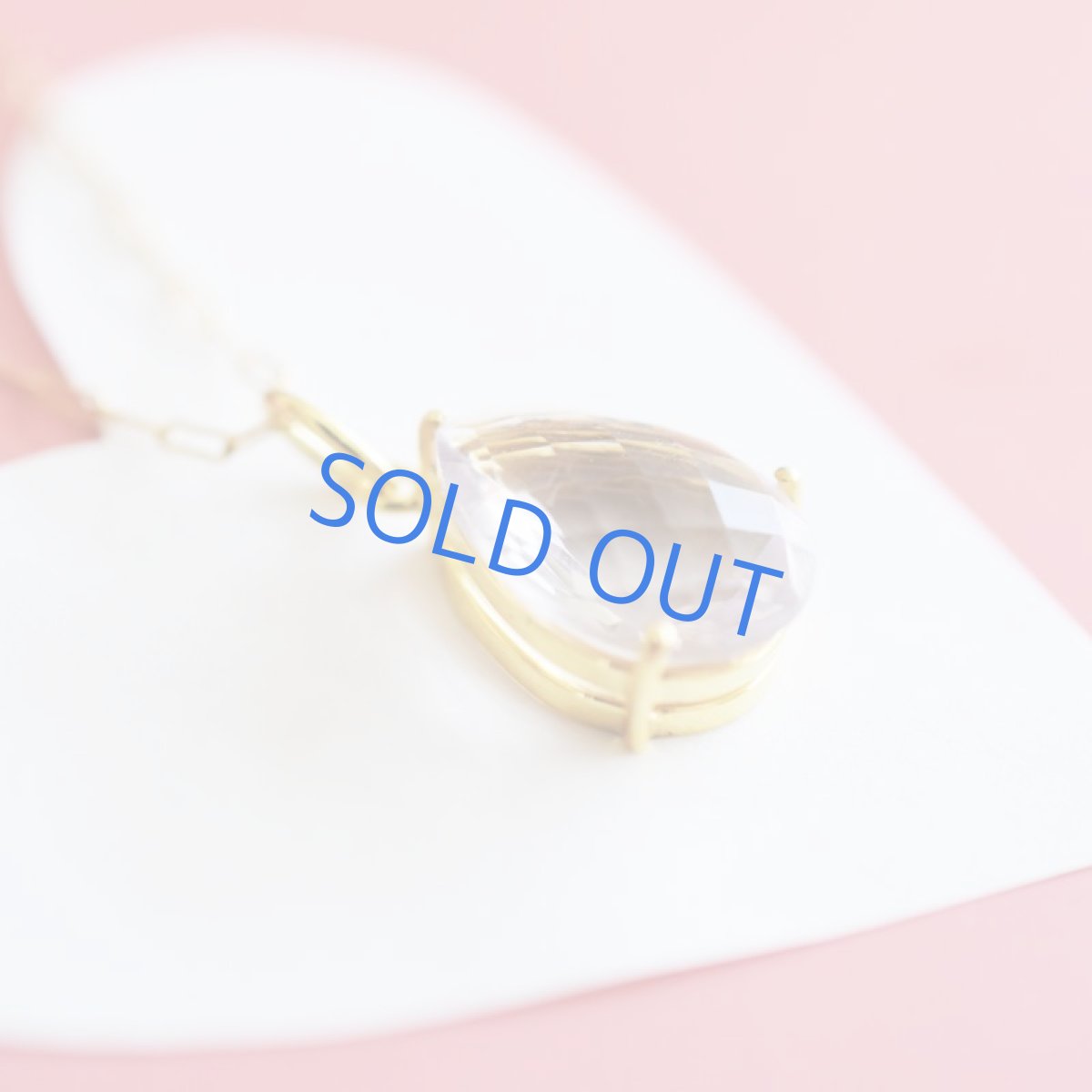 画像5:  【1点もの・ティアE】超大粒 宝石用ルース ピンクアメジスト サージカルステンレス50cmネックレス (5)