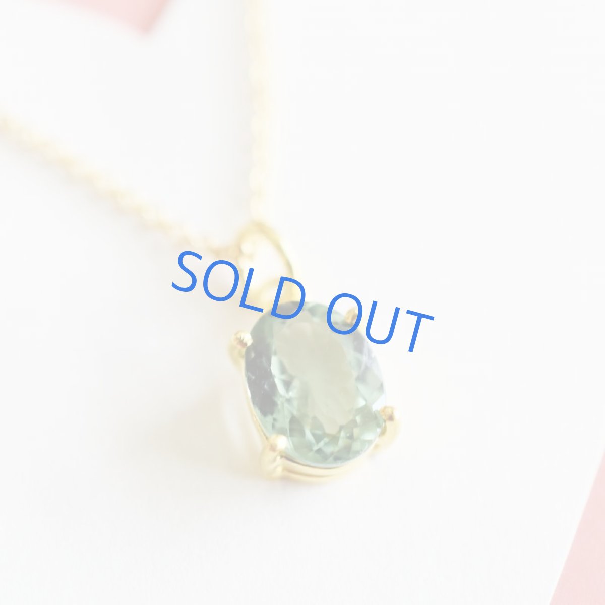 画像3:  【1点もの・オーバルC】宝石用ルース パライバグリーントルマリン 14KGFネックレス40cm (3)