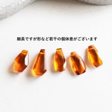 画像2: 【限定数のみ・細長大粒サイズ】アンバー(琥珀）　タンブル　カケラ　サージカルステンレスチェーンネックレス40cm (2)