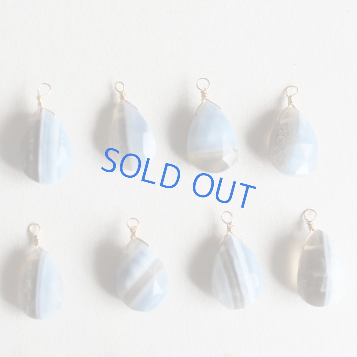 画像6: 半額SALE【残りSJのみ】ストライプオパール　ペアシェイプMサイズ　サージカルステンレスネックレス40cm (6)