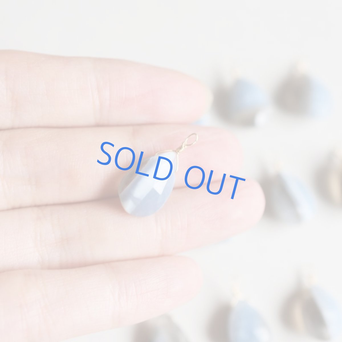 画像5: 半額SALE【残りSJのみ】ストライプオパール　ペアシェイプMサイズ　サージカルステンレスネックレス40cm (5)