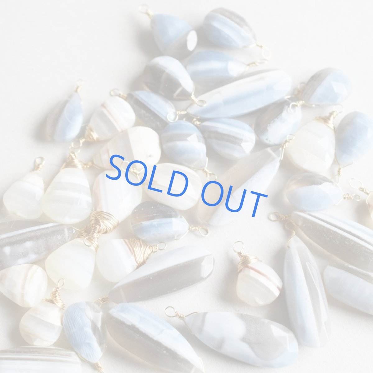 画像4: 半額SALE【残りSJのみ】ストライプオパール　ペアシェイプMサイズ　サージカルステンレスネックレス40cm (4)