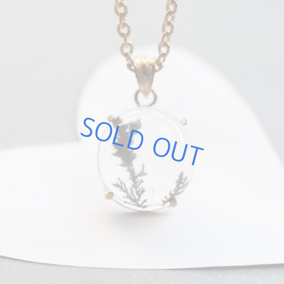 画像2: 【1点もの・C】デンドリティッククォーツ ペンダント サージカルステンレスネックレス約50cm (2)