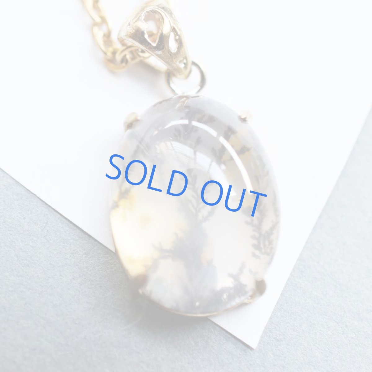 画像2: 【1点もの・A】デンドリティッククォーツ ペンダント サージカルステンレスネックレス約50cm (2)