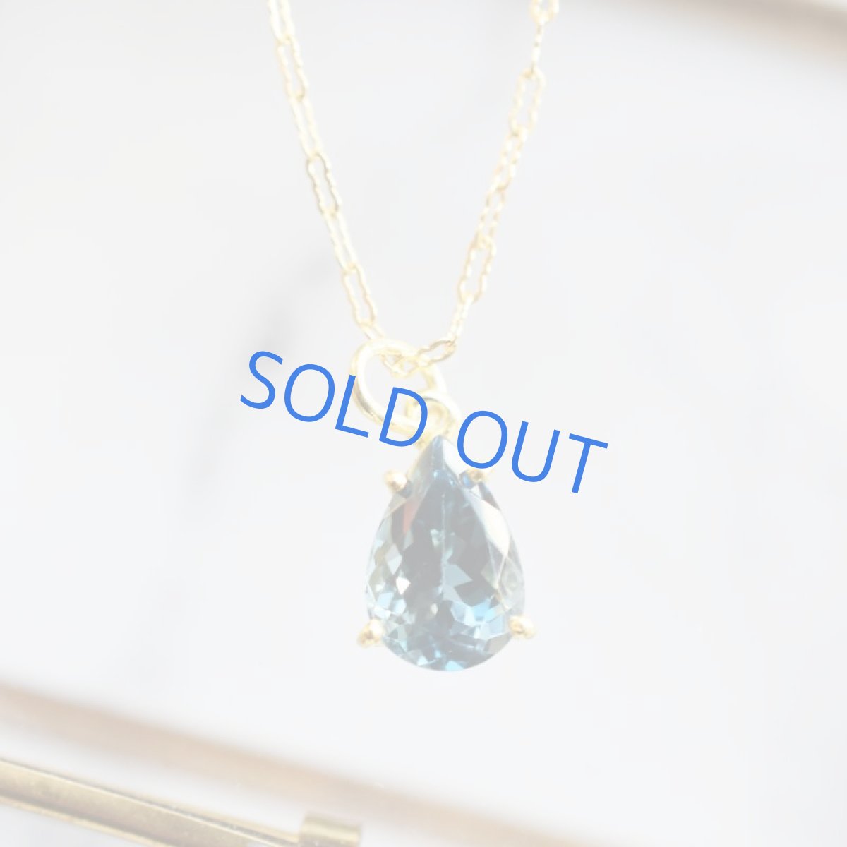 画像4: 【1点もの・ティアE】宝石用ルース ロンドンブルートパーズ 約50cm 14KGFネックレス (4)