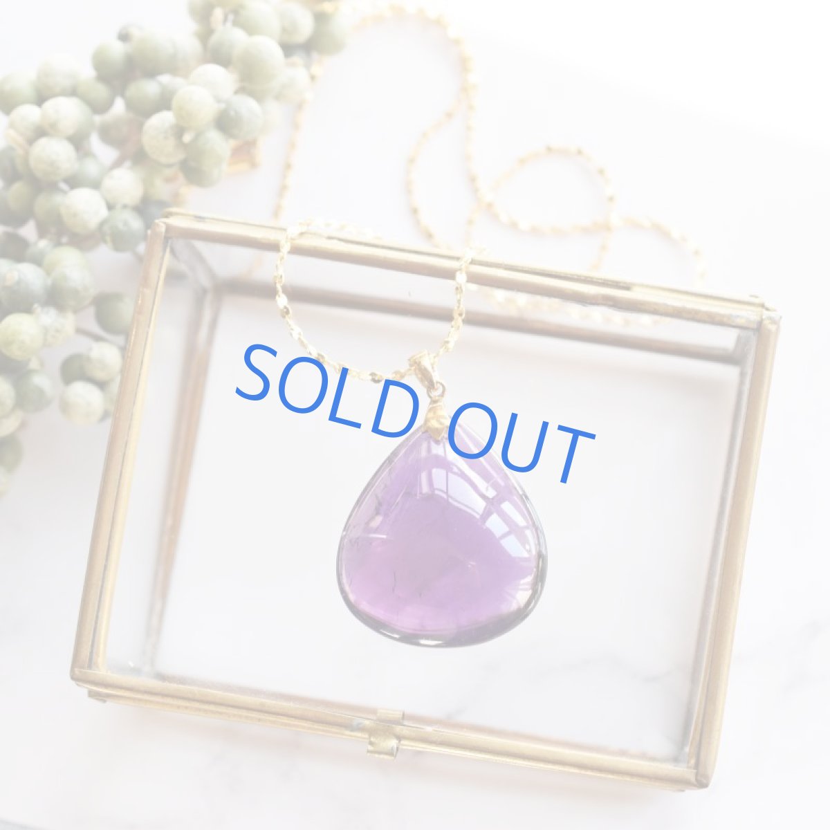 画像2: 【1点もの・マロンカボションB】超大粒 アメジスト ペンダント 約60cm サージカルネックレス (2)