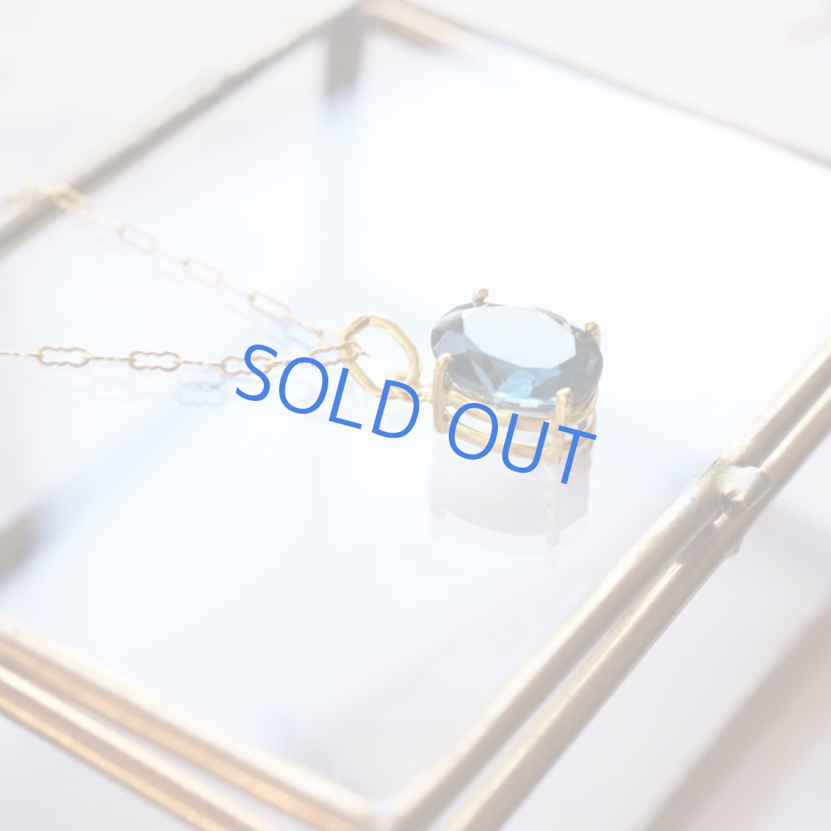 画像3: 【1点もの・オーバルB】宝石用ルース ロンドンブルートパーズ 約50cm 14KGFネックレス (3)