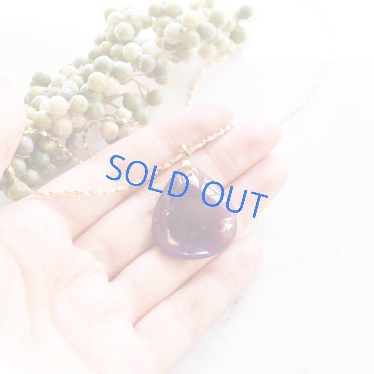 画像5: 【1点もの・マロンカボションB】超大粒 アメジスト ペンダント 約60cm サージカルネックレス (5)