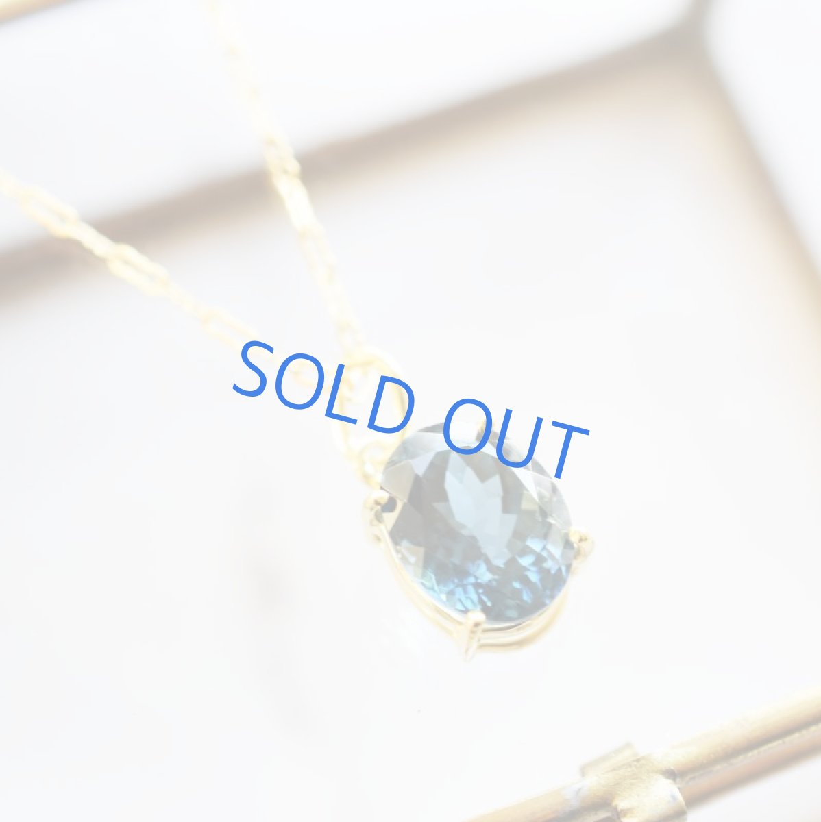 画像4: 【1点もの・オーバルB】宝石用ルース ロンドンブルートパーズ 約50cm 14KGFネックレス (4)